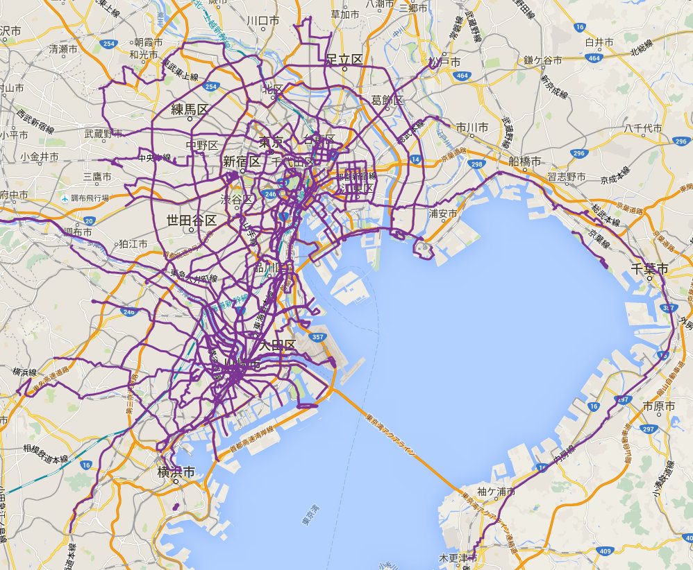 Google Map マイマップ 自分だけの走行ルートマップを作ってみよう